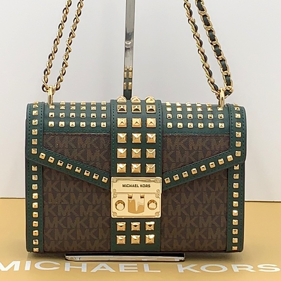 MICHAEL KORS ROSE MEDIUM FLAP SHOULDER RACING GRN - Picture 3 of 15